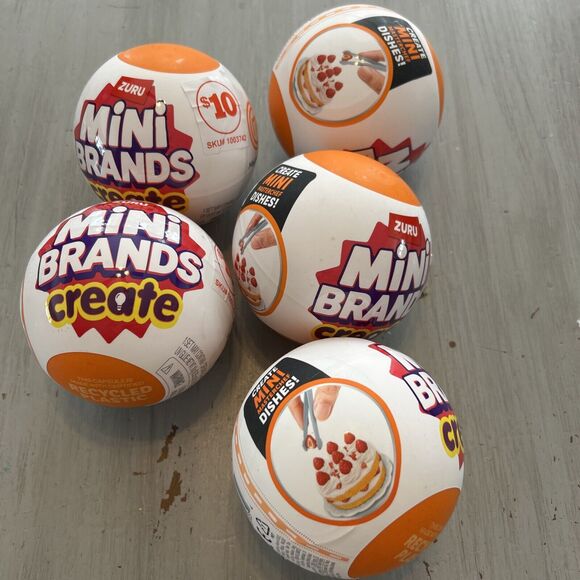 NEW Zuru Mini Brands Create Masterchef MINI DISHES Blind Surprise LOT OF 5 - Picture 1 of 4